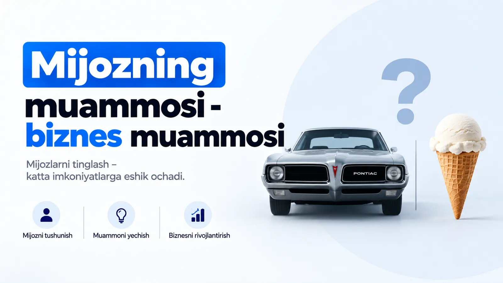 Mijozning muammosi - biznes muammosi