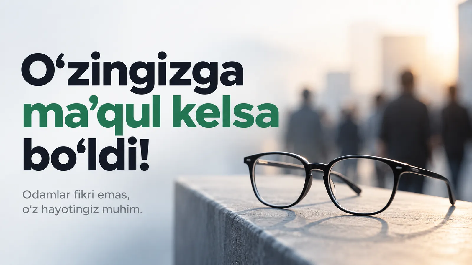 Oʻzingizga maʼqul kelsa boʻldi!